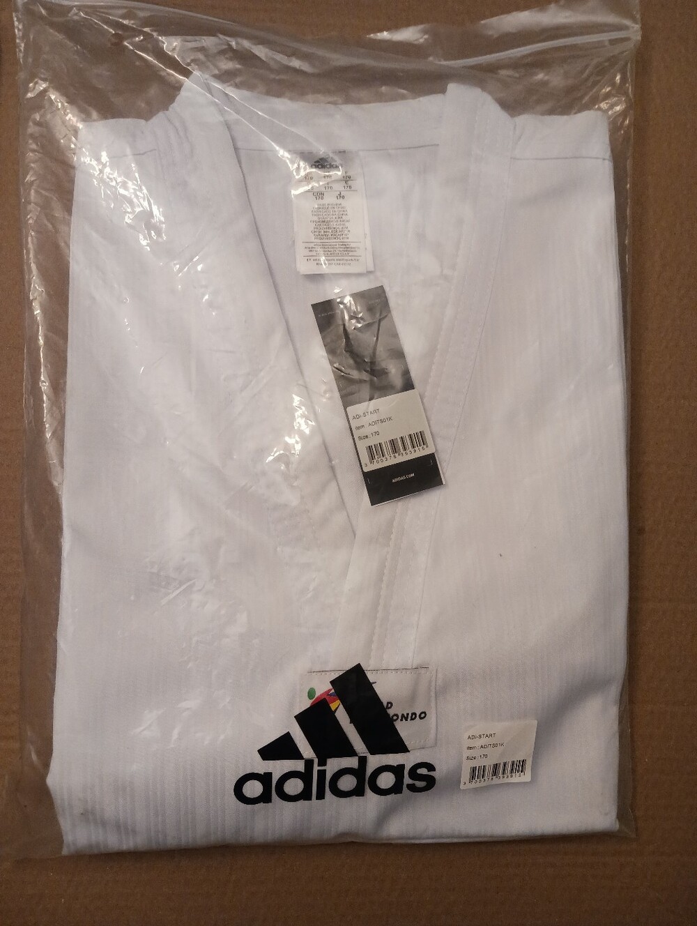 Adidas Adi-Start Taekwondo Dobok Uniform White Size 170 NWT Sealed ADITS01K